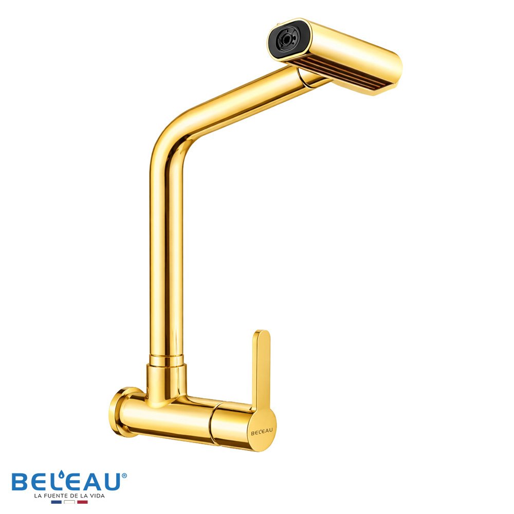 Llave de cocina para pared Briva dorado