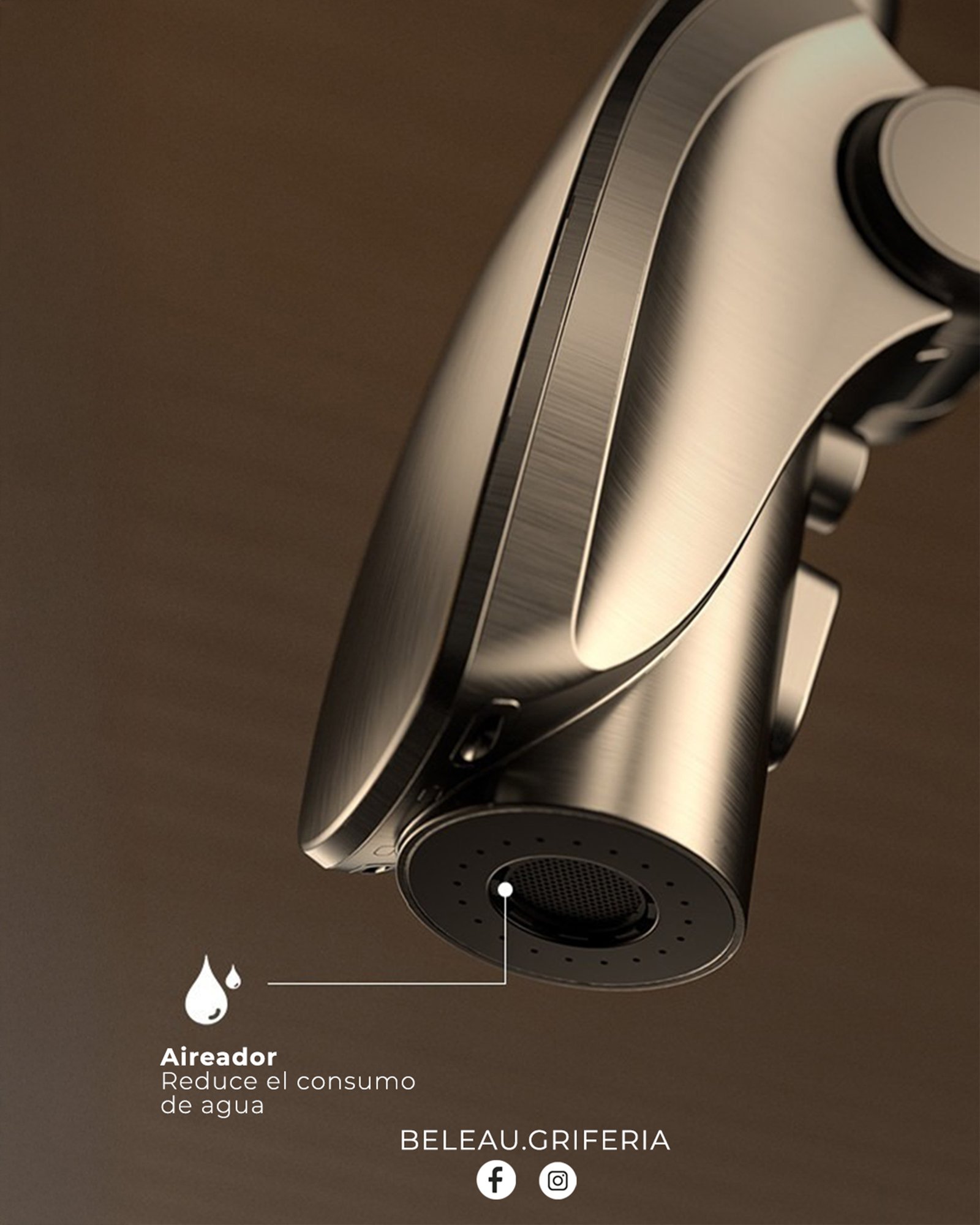 Mezcladora de cocina Monster pull down cromo - Imagen 2