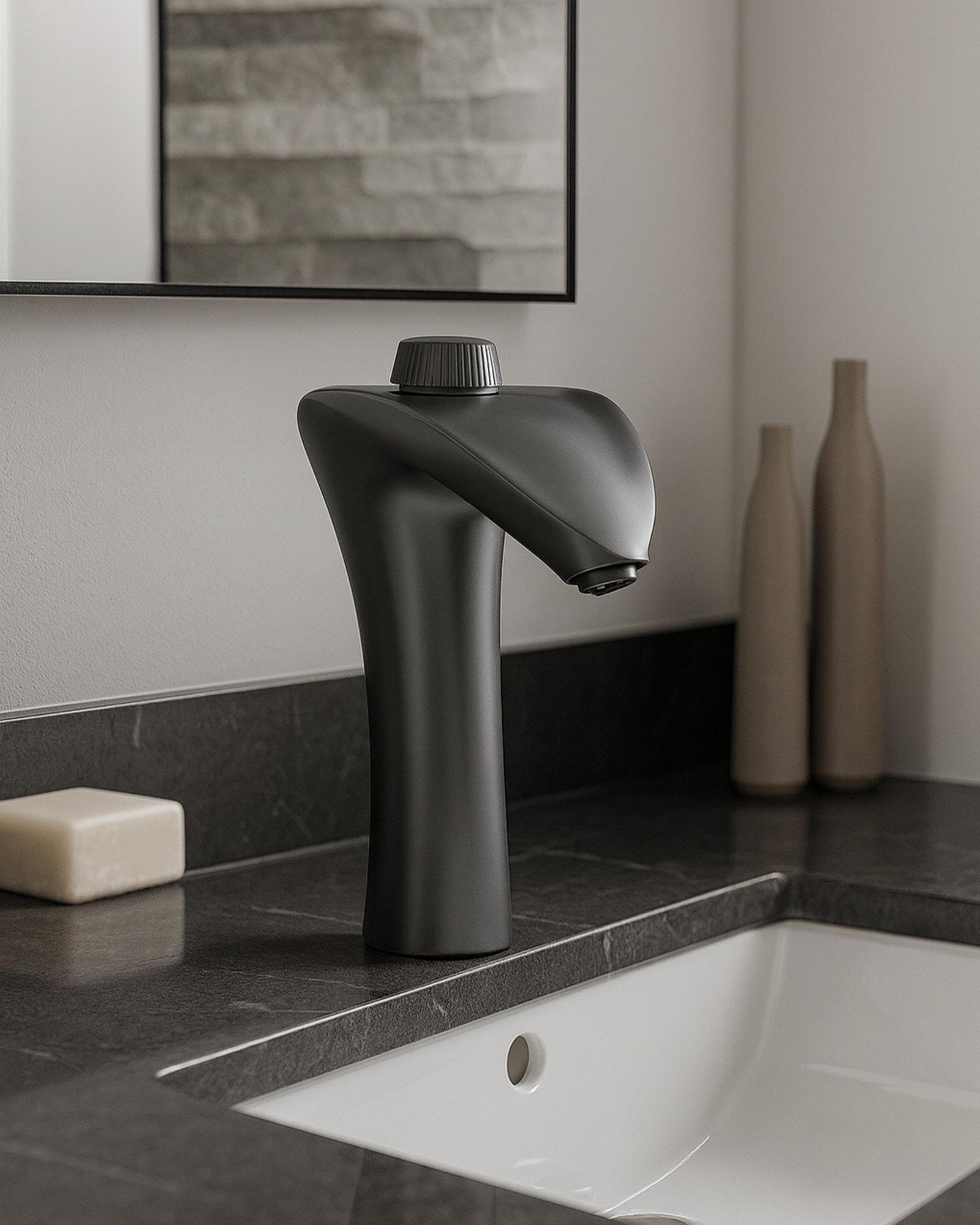 Mezcladora de baño Cobra gun metal - Imagen 3