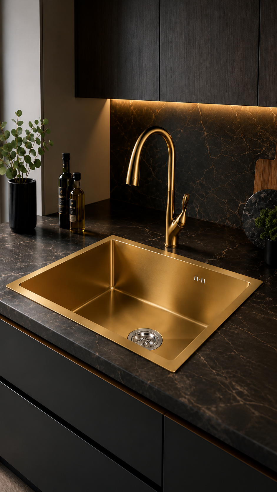 Fregadero delux empotrable de un pozo nano gold - Imagen 3