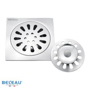 Rejilla de baño 10x10 cm cromo