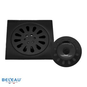 Rejilla de baño 10x10 cm negro